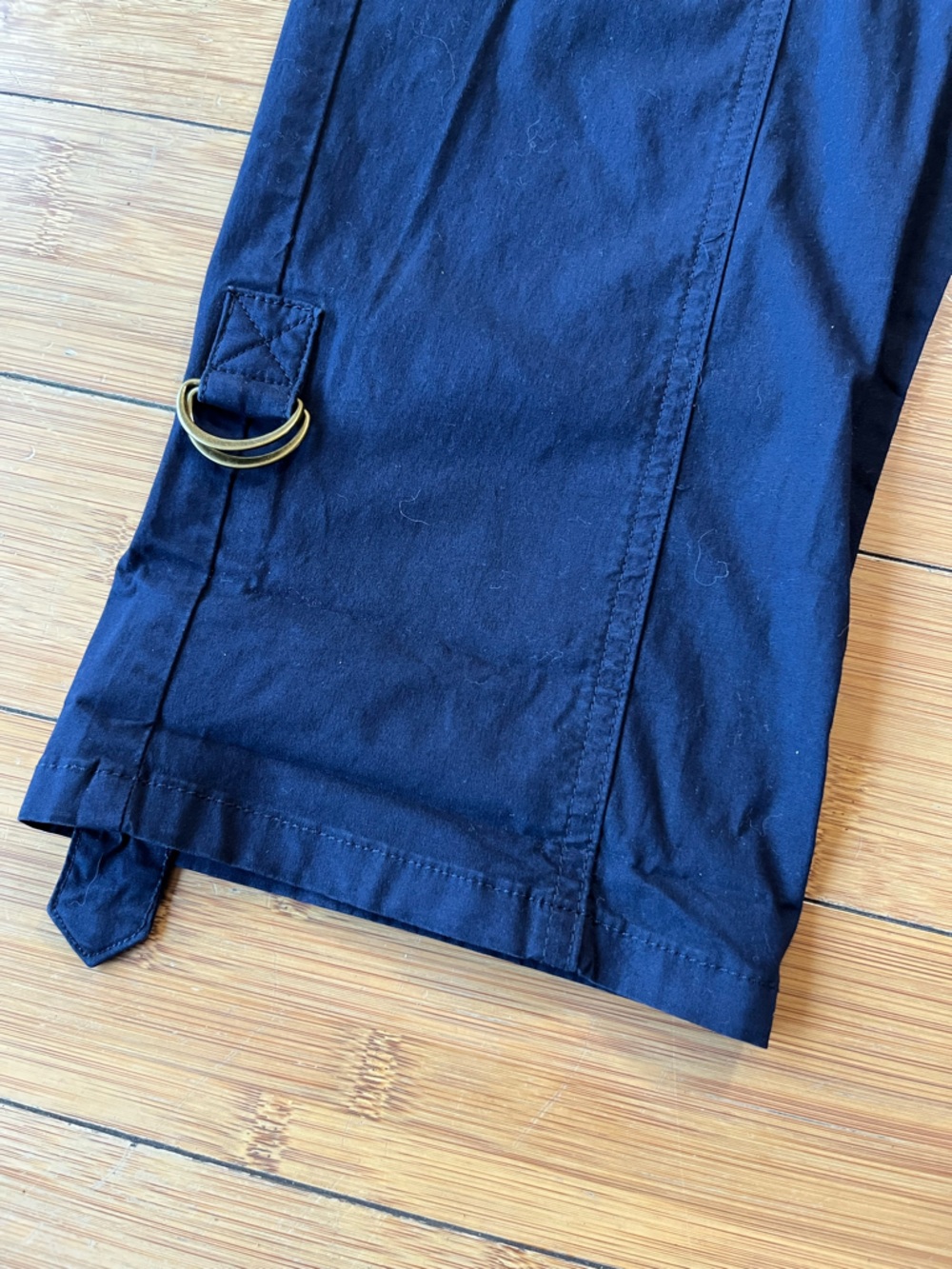 Soft Surroundings Navy Floral Embroidered Cargo Joggers - Picture 13 of 14